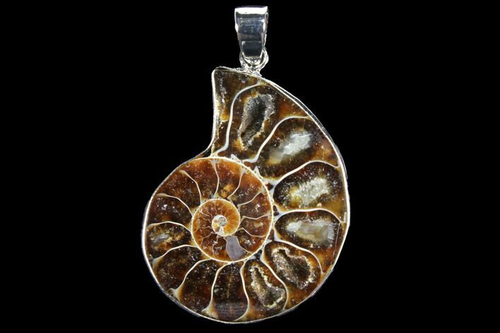 Fossil Ammonite Pendant - Million Years Old #112449